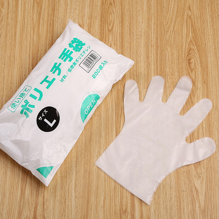 廠傢直銷日本CPE防滑不沾手一次性食品級手套耐酸耐堿龍蝦手套L號批發・進口・工廠・代買・代購