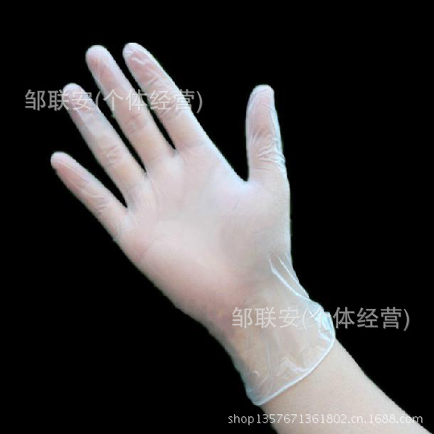 無粉一次性PVC手套 美容美發手套 傢務勞保 透明非乳膠橡膠手套工廠,批發,進口,代購