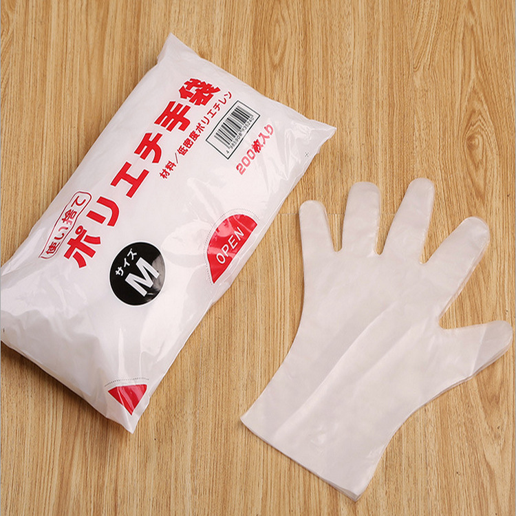廠傢直銷日本CPE防滑不沾手一次性食品級手套耐酸耐堿防霧手套M號批發・進口・工廠・代買・代購