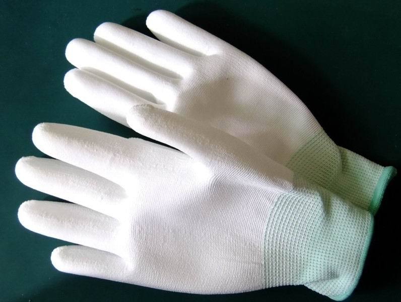 直銷防靜電手套丨針織手套丨針織塗掌手套丨針織PU塗指、塗掌手套工廠,批發,進口,代購