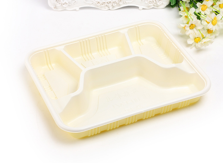 一次性快餐飯盒 4格打包盒快餐盒外賣餐盒帶蓋 塑料飯盒720套批發・進口・工廠・代買・代購
