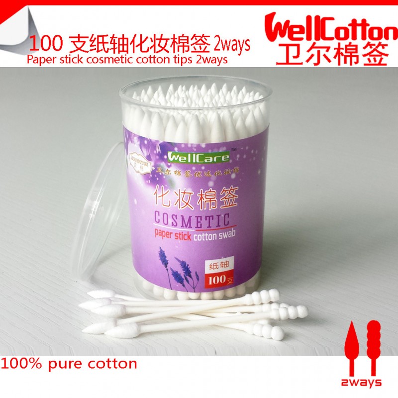 Wellcare尖頭螺旋化妝棉簽 2ways cosmetic cotton tips 紙棒棉簽工廠,批發,進口,代購