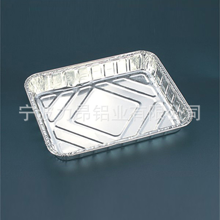 廠傢直銷 單格鋁箔快餐盒一次性可帶蓋鋁錫紙方形卷邊保鮮盒 S821批發・進口・工廠・代買・代購