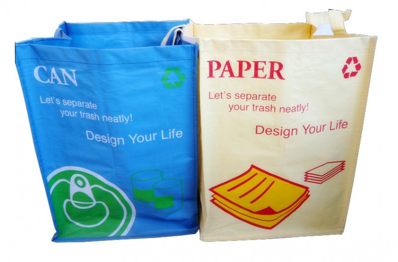 Trash sorting Bag彩色復合PP編織塑料 外貿環保垃圾分類袋回收袋批發・進口・工廠・代買・代購