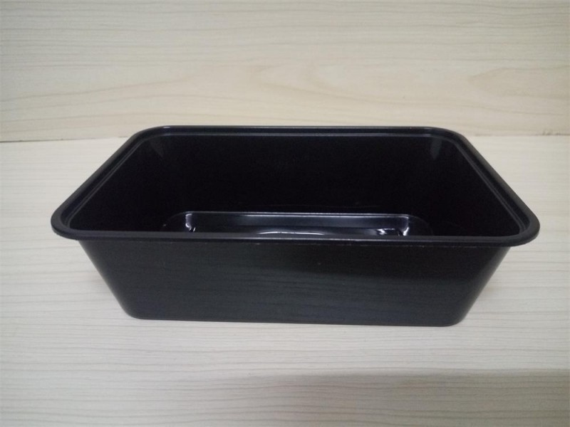 黑色塑料方盒 註塑方盒 黑色方形打包餐盒 外賣便當盒 食品盒批發・進口・工廠・代買・代購