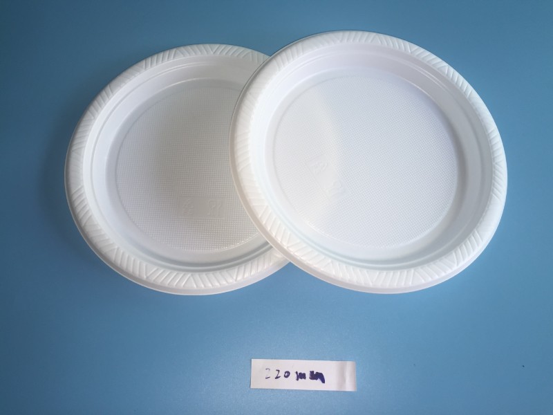 廠傢生產聚會用白色圓形PS高端220mm 9寸一次性塑料盤批發・進口・工廠・代買・代購