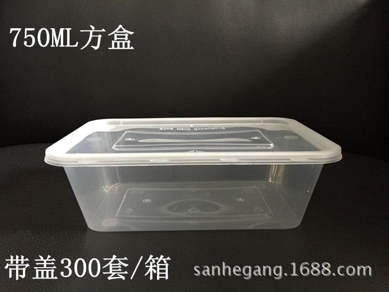 一次性方盒 食品保鮮盒 PP一次性打包盒透明塑料一次性外賣盒批發・進口・工廠・代買・代購