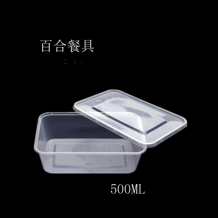現貨批發500ml長方形一次性飯盒 透明塑料快餐盒 打包水果盒批發批發・進口・工廠・代買・代購