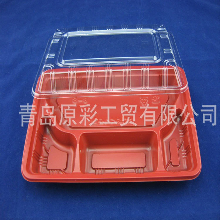 工廠直銷4格一次性快餐盒 便當盒 外賣盒 壽司盒高品質！可定製批發・進口・工廠・代買・代購