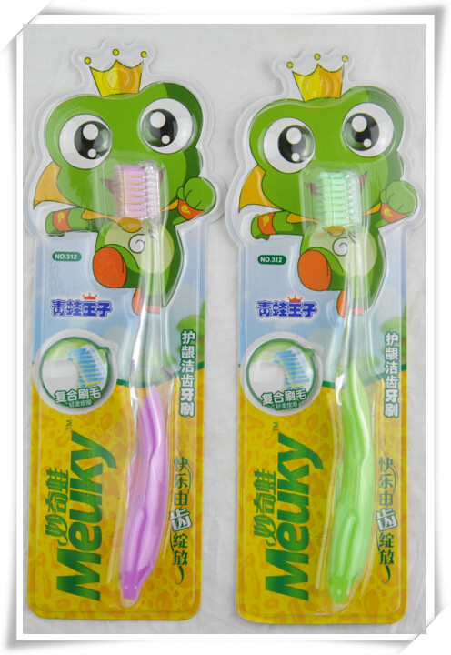 青蛙王子 妙奇蛙兒童雙效護齒牙刷套裝 滬銀潔齒 312型號批發・進口・工廠・代買・代購