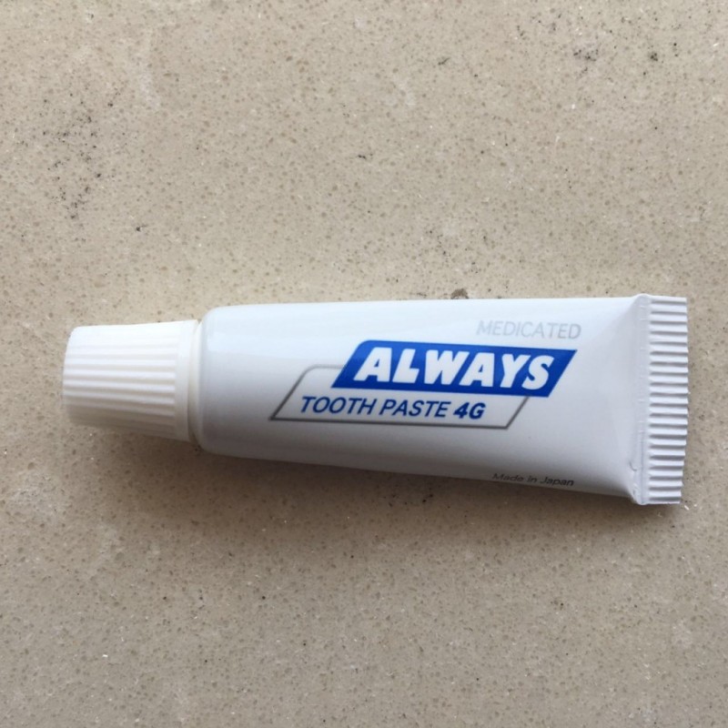 奧維斯always牙膏4克g日本進口一次性牙膏批發航空酒店公寓有FDA批發・進口・工廠・代買・代購