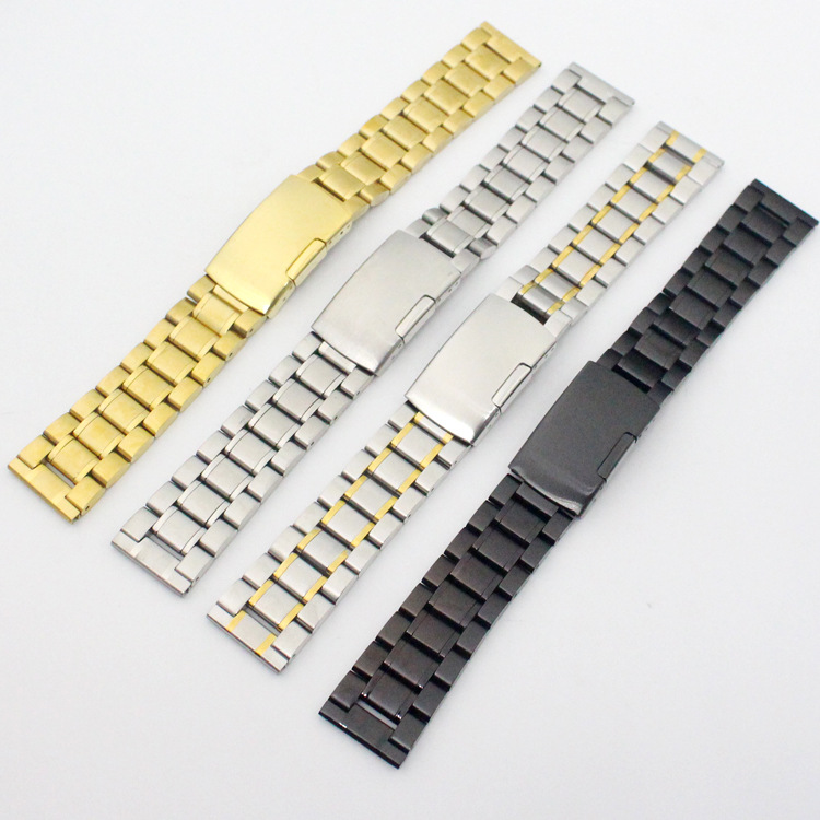 實心鋼帶 手錶帶 手錶配件  全鋼平口鋼表鏈工廠,批發,進口,代購