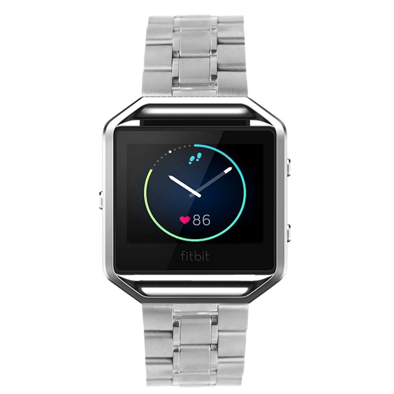 適用於Fitbit blaze的表帶 智能手錶不銹鋼手腕帶金屬表鏈三珠工廠,批發,進口,代購
