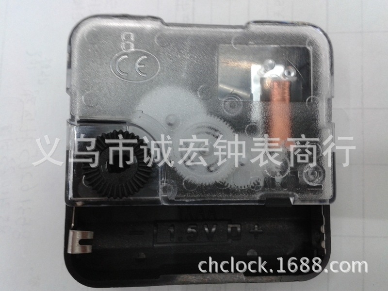 Quartz clock movement with hands出口鐘表機芯配件、白色透明蓋工廠,批發,進口,代購