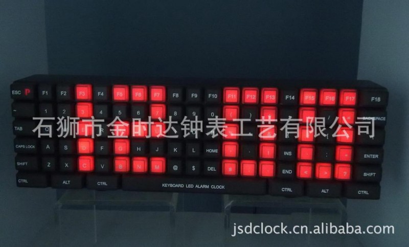 鍵盤LED鐘 Keyboard LED clock（圖）傢居擺設品 創意 時尚工廠,批發,進口,代購