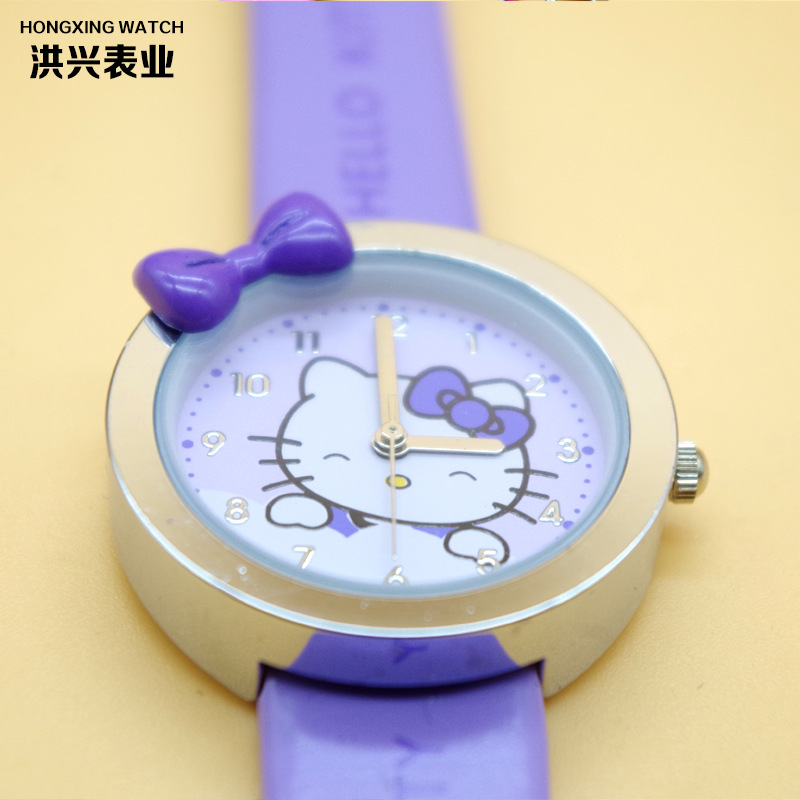 批發HELLOKITTY兒童皮帶手錶 KT凱蒂貓 可愛卡通女童手錶直銷代發批發・進口・工廠・代買・代購
