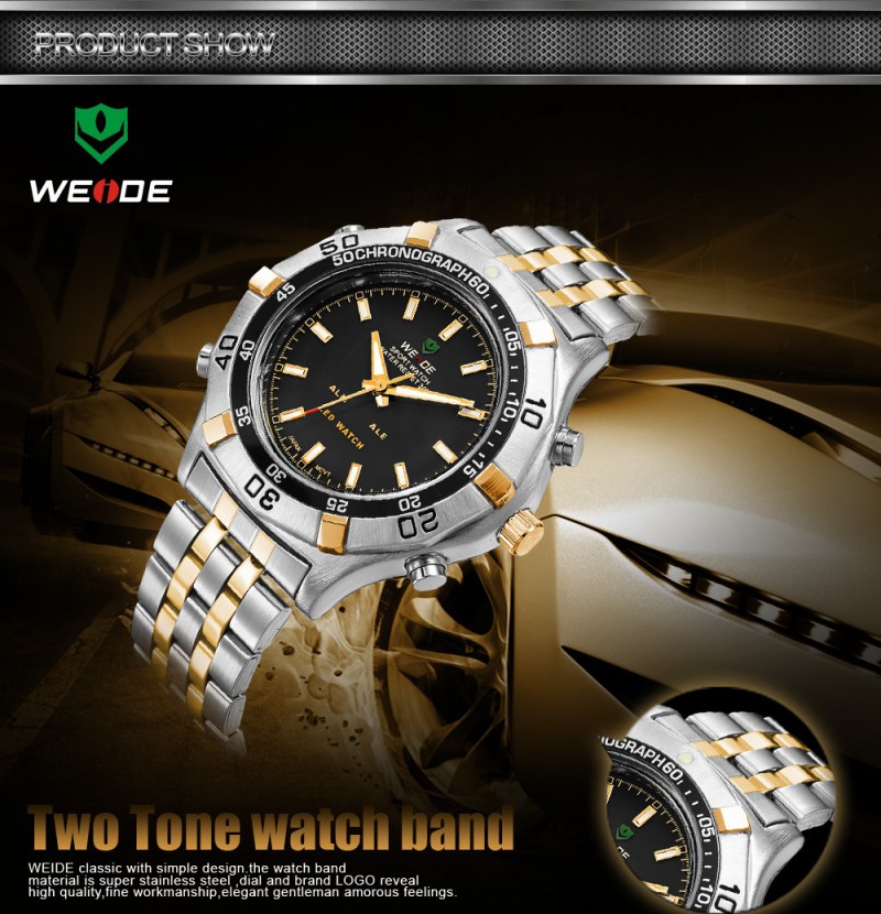 新款2015 Weide/威得 男士鋼帶多功能石英手錶 WH905 批發工廠,批發,進口,代購