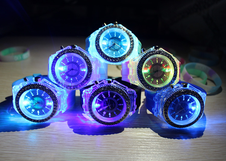 韓版日內瓦GENEVA手錶 矽膠男女中性表燈表發光手錶批發・進口・工廠・代買・代購