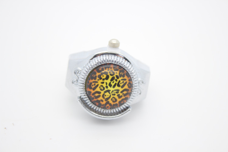 熱銷韓式潮流男女款豹紋戒指表 圓形情侶手錶 女生精致小禮物批發・進口・工廠・代買・代購