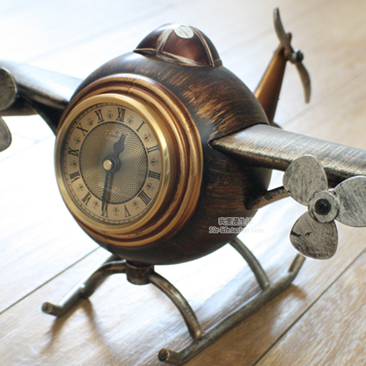歐式復古造型 特色創意飛機鐘表/座鐘/臺鐘 個性創意擺件裝飾工廠,批發,進口,代購