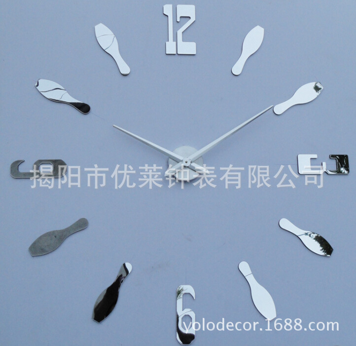 超大尺寸鏡麵墻貼鐘 創意亞克力時鐘 優萊鐘表有限公司工廠,批發,進口,代購