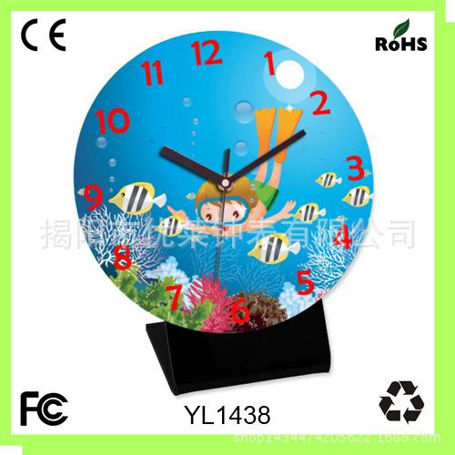 亞克力臺鐘 創意有機玻璃桌鐘 定做廣告可愛兒童鐘表 迷你臺鐘工廠,批發,進口,代購