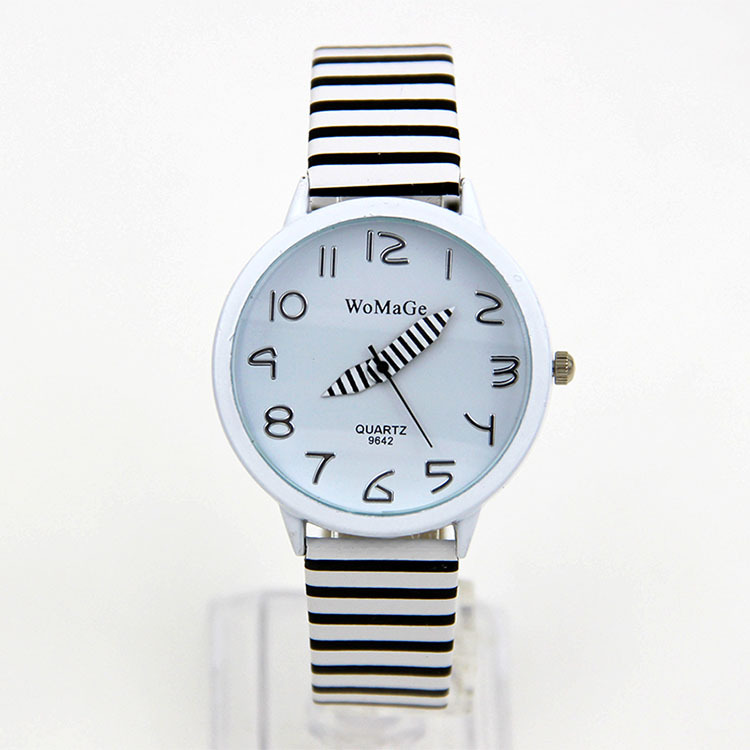 新款童趣韓版鉛筆手錶 黑白條紋斑馬皮帶表 多彩石英表 廠傢直銷批發・進口・工廠・代買・代購