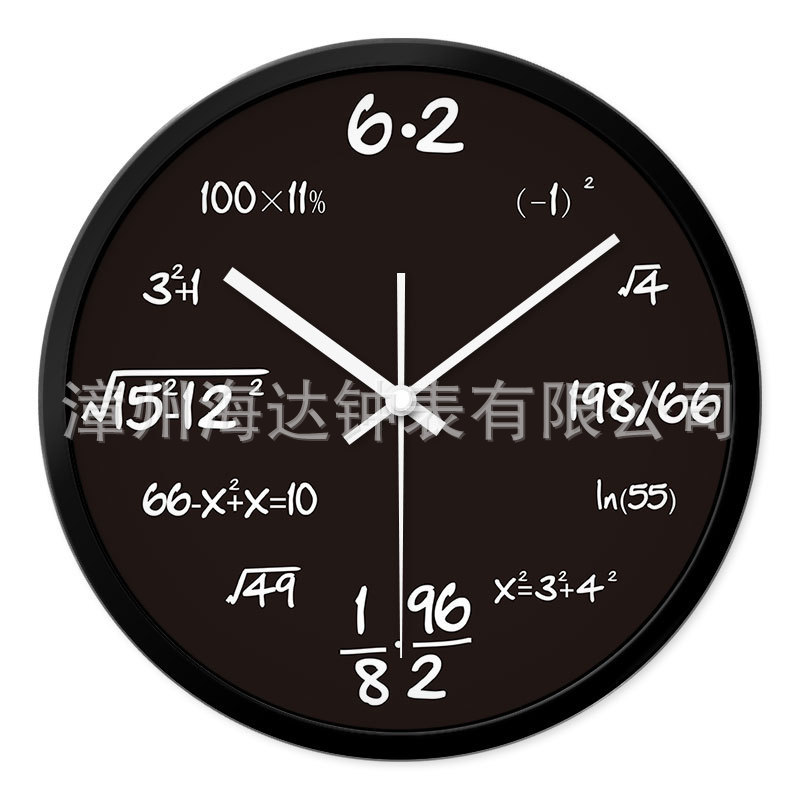 數學公式鐘 創意掛鐘 時尚個性鐘表 掛鐘工廠,批發,進口,代購