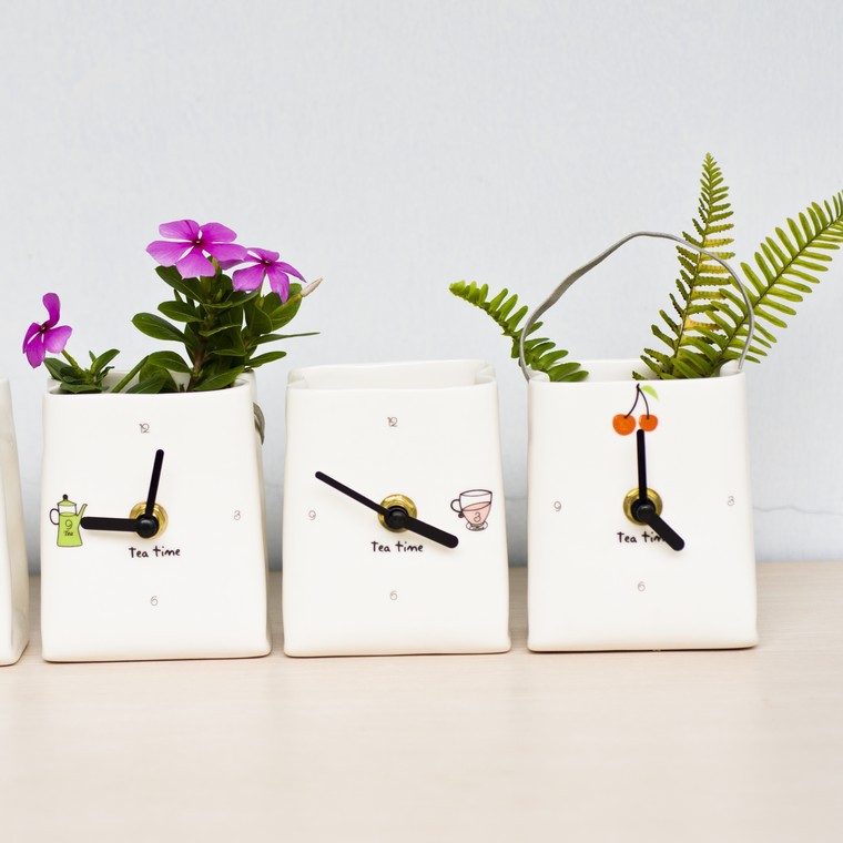 八門蟲社 陶瓷紙袋鐘 下午茶系列 創意時鐘 ZAKKA 批發批發・進口・工廠・代買・代購