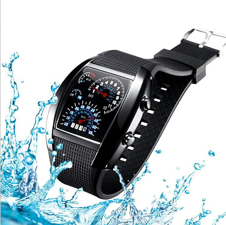 航空手錶 合金航空表 防水款 扇形機表盤表 男式韓國時尚LED手錶批發・進口・工廠・代買・代購
