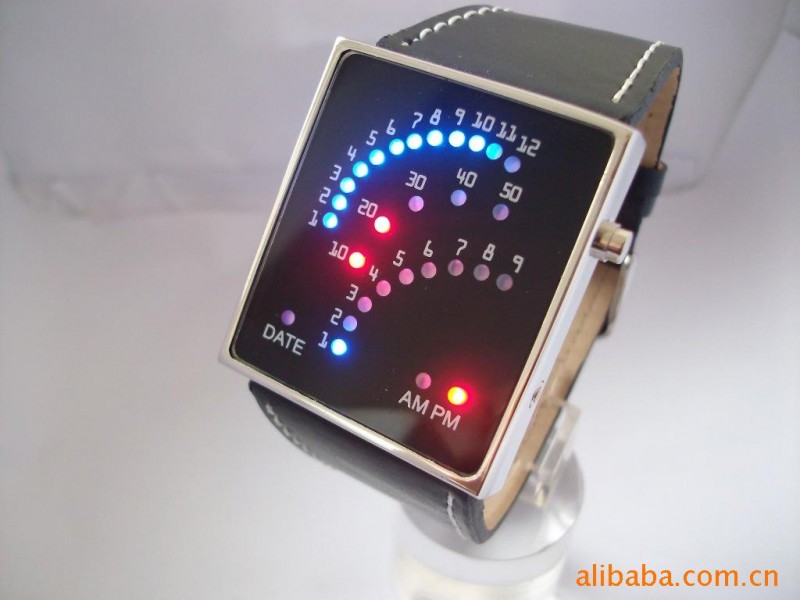供應扇型LED手錶29燈彩燈流星雨表(圖)工廠,批發,進口,代購