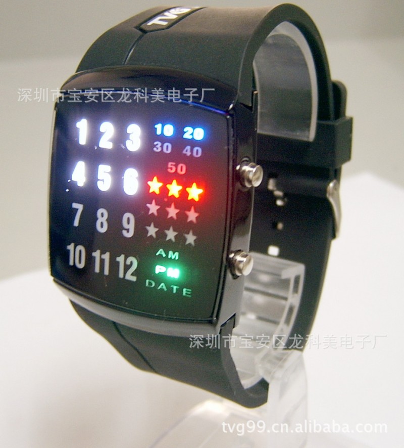 tvg WATCH  led手錶 運動表防水表手錶 時尚外貿手錶支持淘寶代發工廠,批發,進口,代購