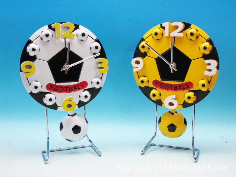 創意個性座鐘 世界杯足球搖擺鐘表 立體數字時鐘 時尚造型鐘批發工廠,批發,進口,代購