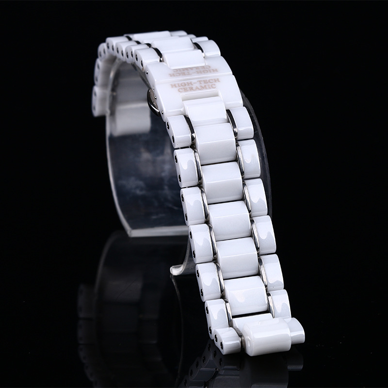 廠傢直銷新款時尚男女通用19mm三珠表帶 情侶陶瓷手錶表帶批發批發・進口・工廠・代買・代購