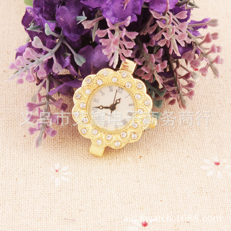 金色鑲鉆復古歐式宮廷花紋手錶表頭 女士手腕手鏈手錶表頭廠傢工廠,批發,進口,代購