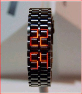 直銷供應廠傢生產熔巖手錶 熔巖LED手錶  矽膠手錶 禮品表工廠,批發,進口,代購