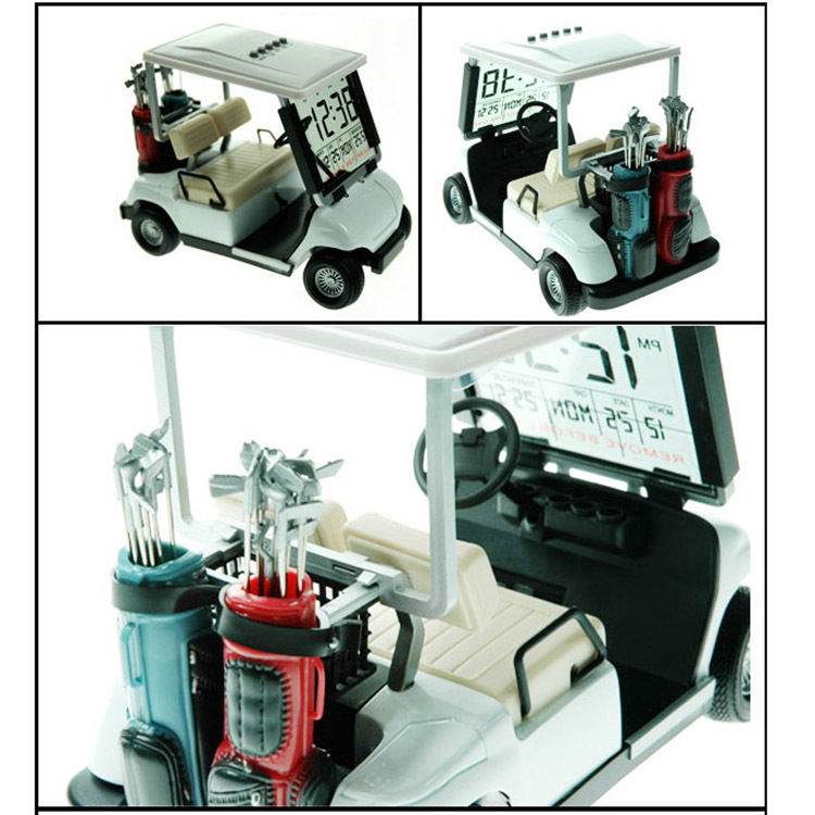 創意鬧鐘 迷你高爾夫球車時鐘/鬧鐘 電子屏顯時鐘高爾夫車模車工廠,批發,進口,代購