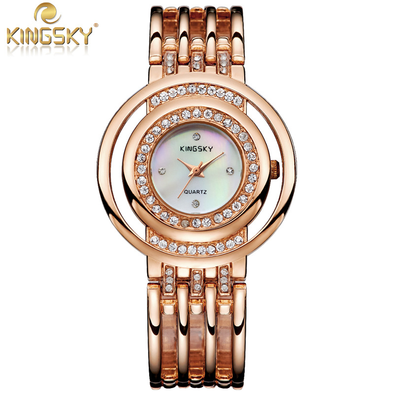 kingsky女表 石英表外貿手錶女士表 工廠直銷 多鉆鑲鉆手錶工廠,批發,進口,代購