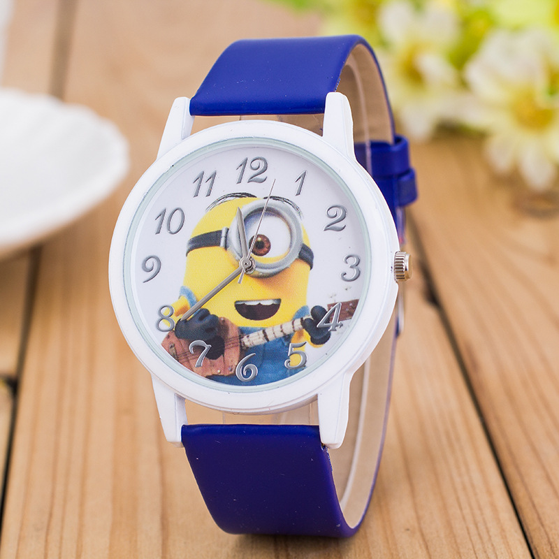 兒皮帶卡通手錶批發速賣通可愛手錶小黃人原單手錶一件代發工廠,批發,進口,代購