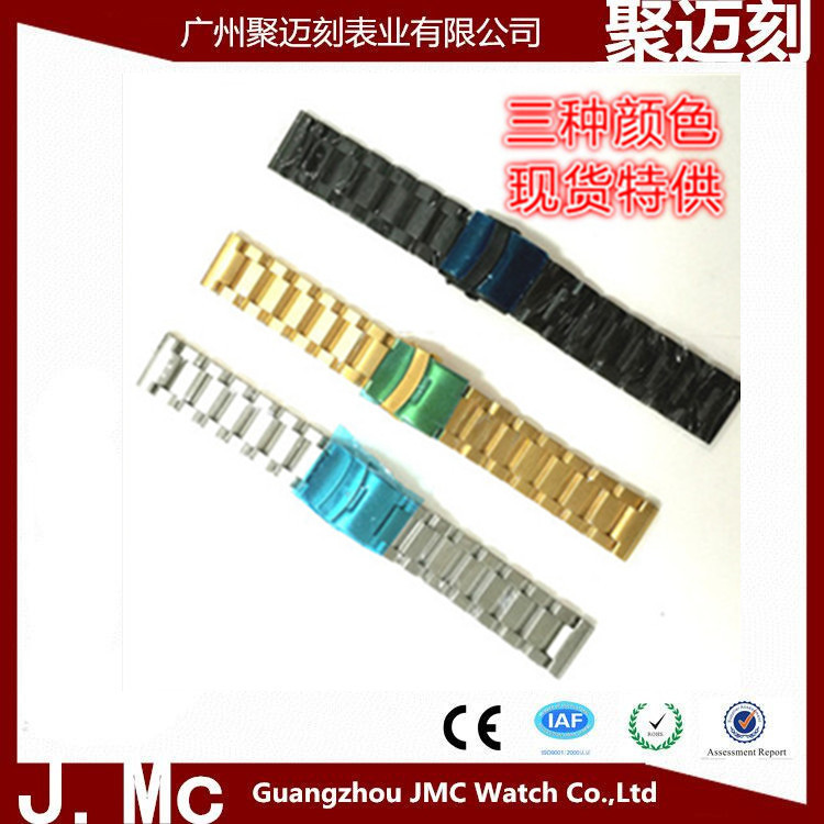 廠傢直銷 不銹鋼表帶 斜口三珠手錶帶 手錶表帶 鋼表帶工廠,批發,進口,代購