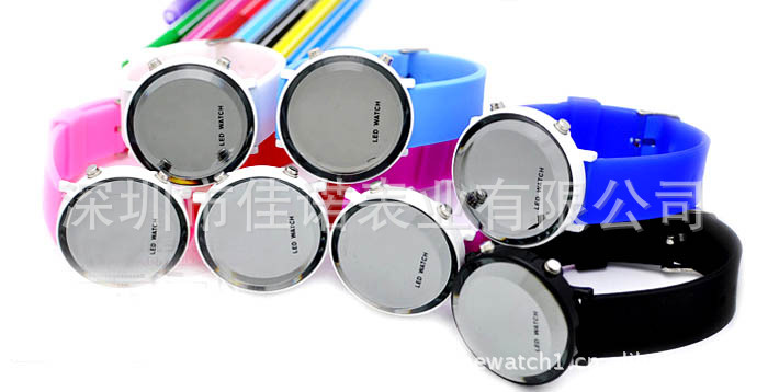 果凍鏡子表、流行時尚鏡子表、LED手錶、LED表工廠,批發,進口,代購