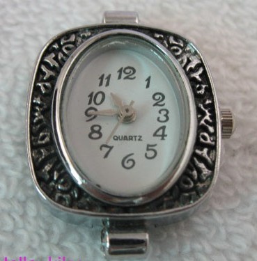 【吉意飾品】古銀色混款 石英玻璃心形圓形 手錶表頭6個/包批發・進口・工廠・代買・代購