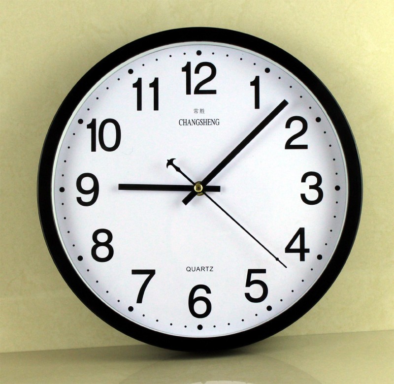 歐式裝飾掛鐘 塑料圓形鐘 時尚靜音時鐘 鐘表 12寸墻鐘 批發定做批發・進口・工廠・代買・代購