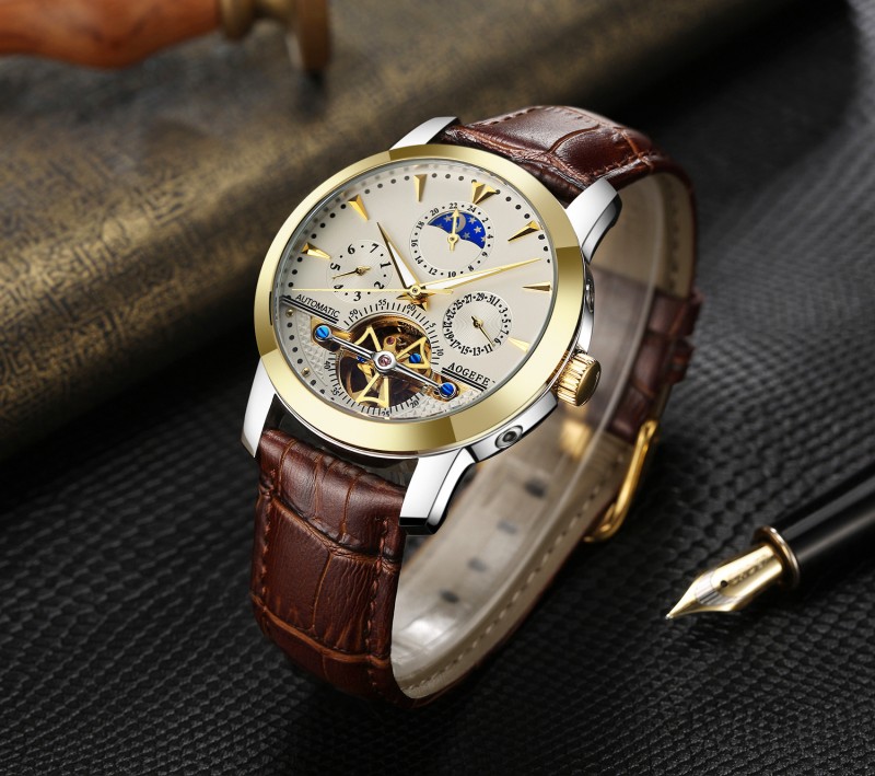 正品品質手錶男士全自動機械表鏤空飛輪時尚男表防水鋼帶工廠,批發,進口,代購