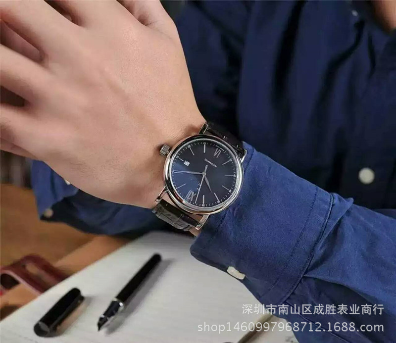男士自動機械手錶潮牌簡潔字麵男士手錶機械微商爆款貨一件代發源工廠,批發,進口,代購