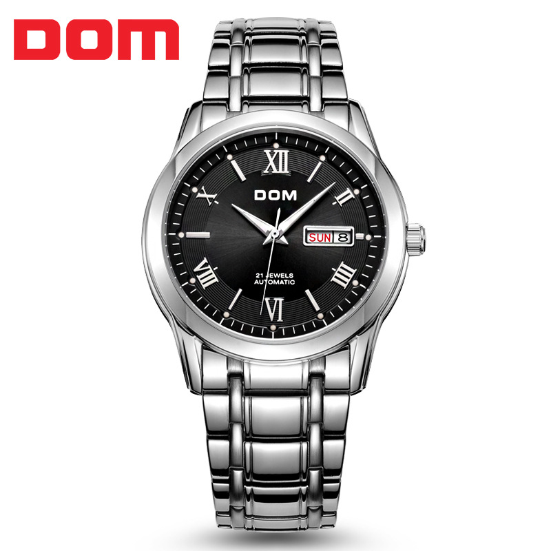 DOM名表正品腕表全自動運動雙歷精鋼商務男士手錶表防水男表工廠,批發,進口,代購