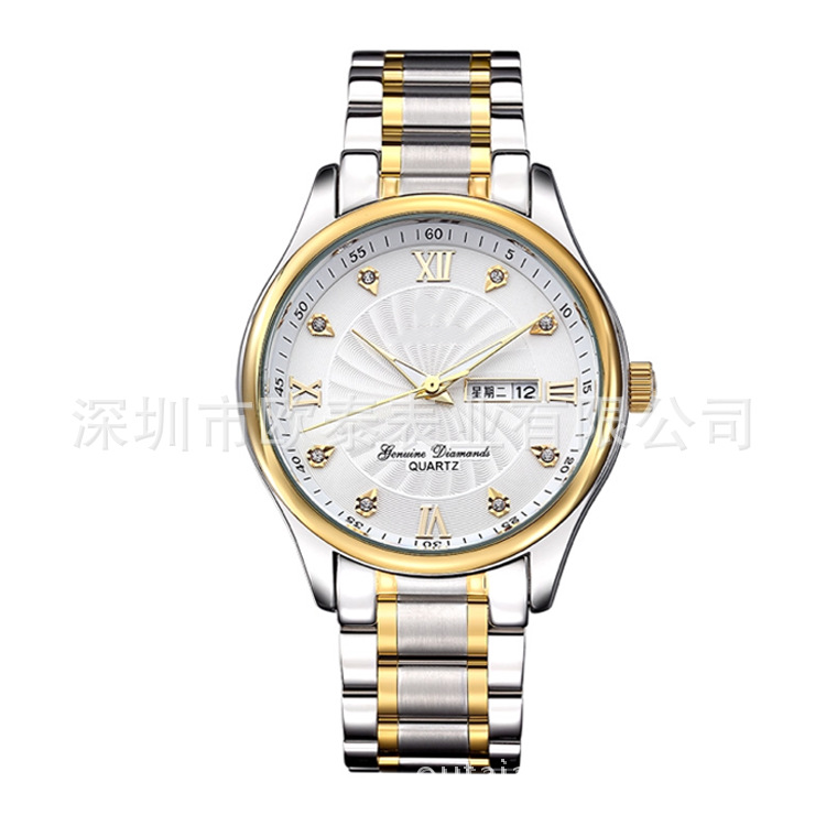 深圳手錶生產基地定製時尚潮流男士鋼帶石英手錶 商務休閒款工廠,批發,進口,代購
