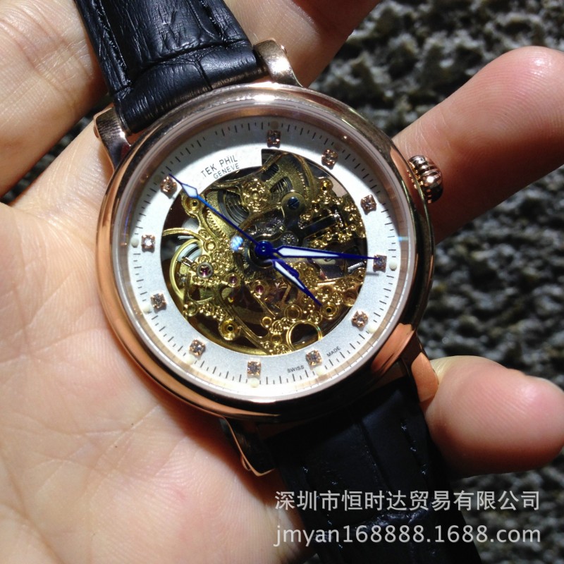 2015年流行女士鏤空皮帶手錶透底工廠,批發,進口,代購