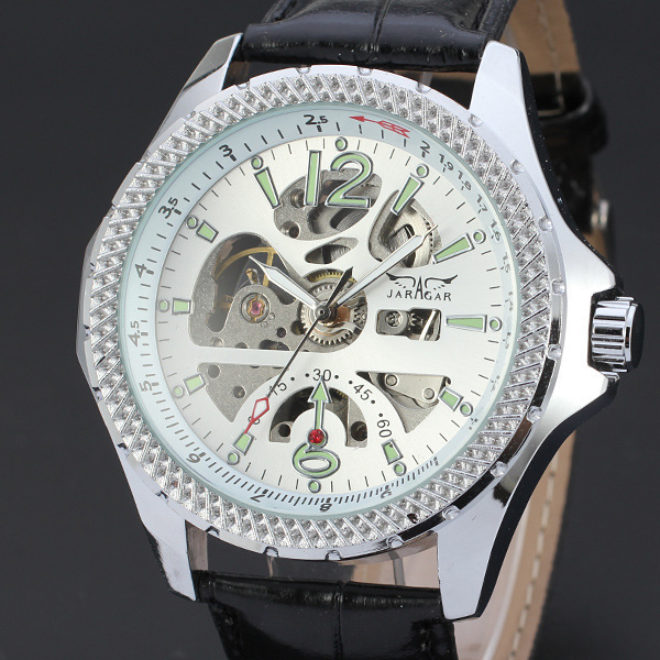 JARGAR全自動皮帶休閒時尚機械手錶 外貿速賣通爆款手錶工廠,批發,進口,代購