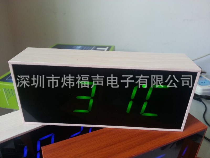 LED 創意時尚木質 數顯屏帶溫度木質鬧鐘批發・進口・工廠・代買・代購